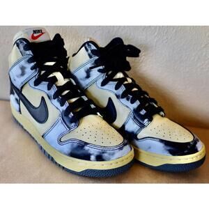 Size 6.5 - Nike Dunk 1985 High Black Acid Wash Mens